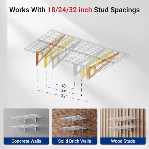 2 Pack 2x4ft 24 (2 pack-2x4 ft / White)