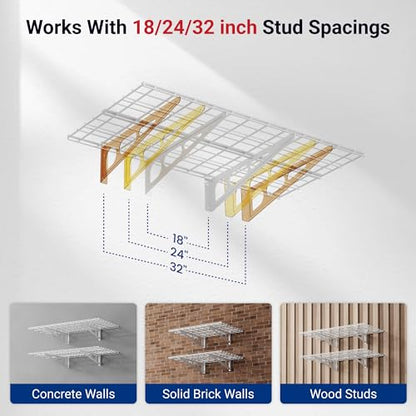 2 Pack 2x4ft 24 (2 pack-2x4 ft / White)