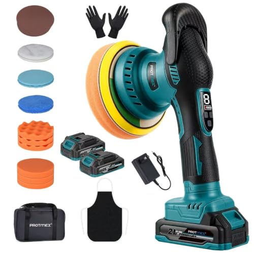 Cordless Car Buffer Polisher w (Deep Blue)