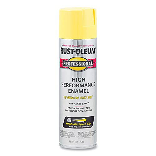 Professional High Performance Gloss Safety Yellow Spray Paint (Gloss Safety Yellow / 15 Ounce (Pack of 1))