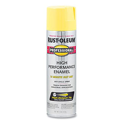 Professional High Performance Gloss Safety Yellow Spray Paint (Gloss Safety Yellow / 15 Ounce (Pack of 1))