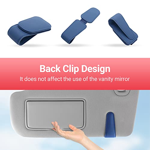 Sunglass Holder for Car Sun Visor Sunglasses Clip Car accessories (Blue)