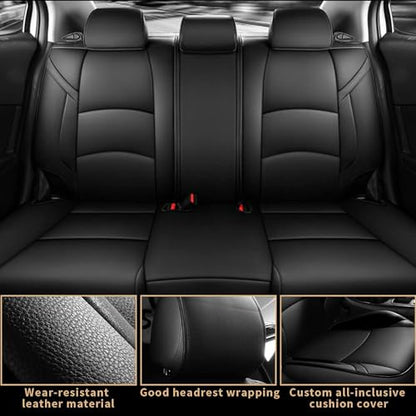 Custom Fit Seat Covers for Mazda 3 2014 2015 2016 2017 2018 (Black / 2014-2018 Mazda 3 Full Set)