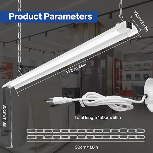 4 Pack 4ft Linkable Led Shop Light