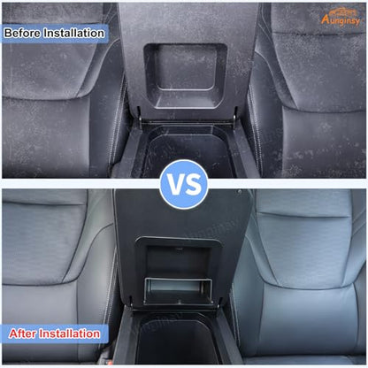 Car Armrest Hidden Storage Box Compatible with Toyota Land Cruiser 250 Prado J250 LC250 2024 2025 Car Center Console Handrail Privacy Storage Box Organizer Tray ABS Insert Pallet Manager Accessories (Black(C))