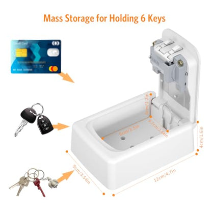 Key Lock Box Wall Mounted (White / 1)