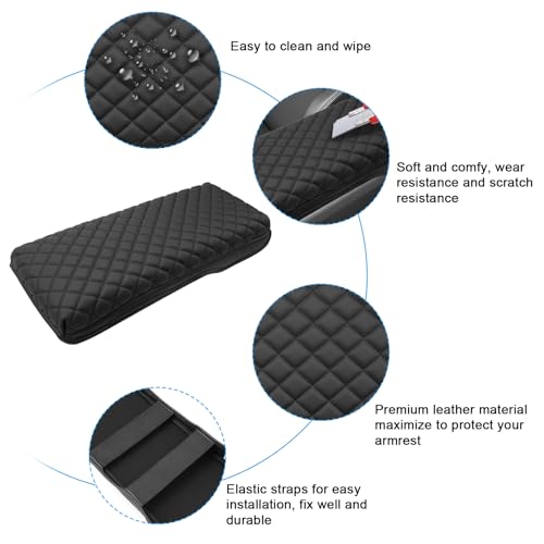 for 2025 Toyota Camry Armrest Cover for Toyota Camry 2025 Accessories 2025 Camry Center Console Cover 2024 Camry Middle Console Cover (25 Camry Armrest Pad(Rhombus Style))