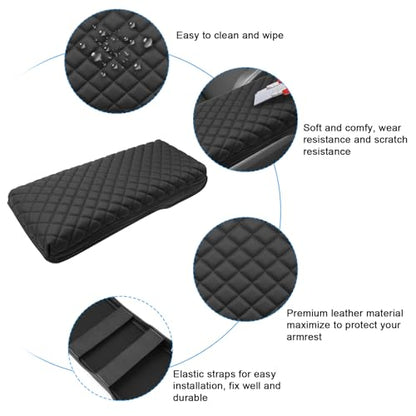 for 2025 Toyota Camry Armrest Cover for Toyota Camry 2025 Accessories 2025 Camry Center Console Cover 2024 Camry Middle Console Cover (25 Camry Armrest Pad(Rhombus Style))