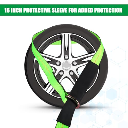 8 Pack Lasso Tow Truck Straps with D Ring 11 (2" X 8 ft)