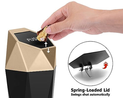 Car Trash Can Cup Holder (600ml x 2 / Golden)