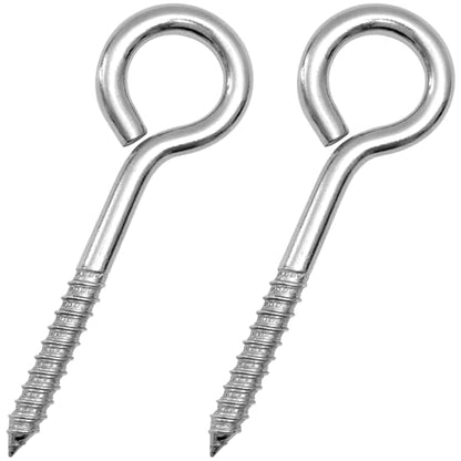 2Pcs Self Tapping Eyelet Screw Eye Bolt (M10-6 INCH)