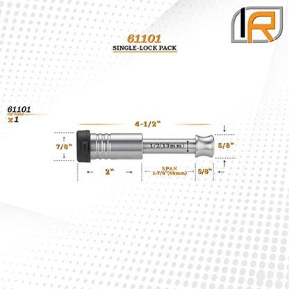 61101 Receiver Lock For 1.25" Receiver (Fits: 1.25" Receiver - Class I & II / 1PK (1) Receiver Lock)