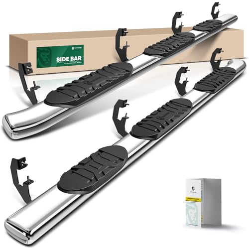 5 Inch Running Boards for Chevy & GMC (Crew Cab/5.5FT Bed / Stainless Steel)