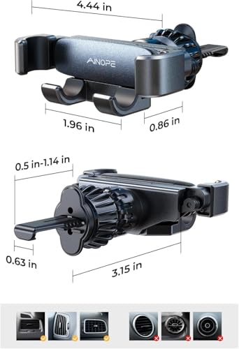 Air Vent Phone Mount for Car [Drop (Black for 1 Pack)