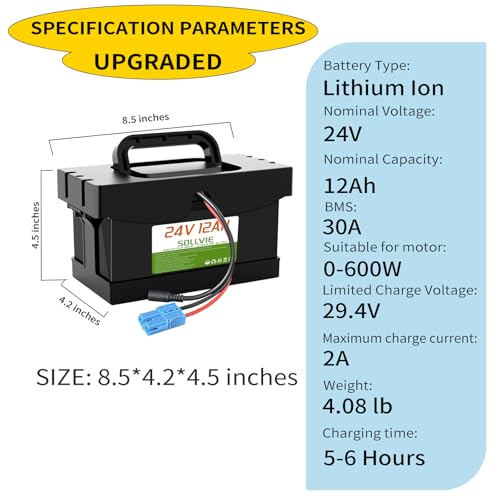 24V 12Ah Battery Replacement for Ride On Cars (24V12Ah)