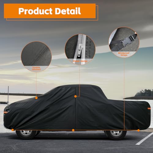 Heavy Duty Truck Cover for Dodge Ram 1500 (1-Ram 1500(1994-2008) Club/Extended/Quad Cab SB / PE-Black)