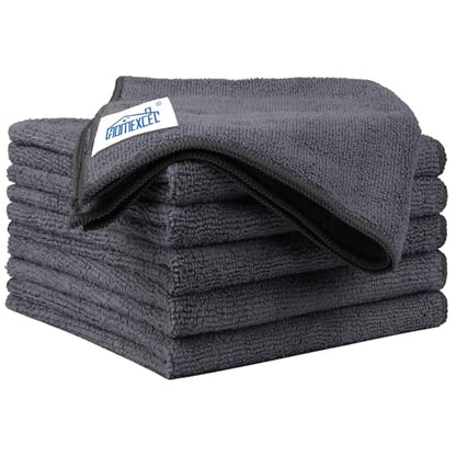 Grey Microfiber Cleaning Cloth 6 Pack (Grey / 12.5 x 12.5 Inch)