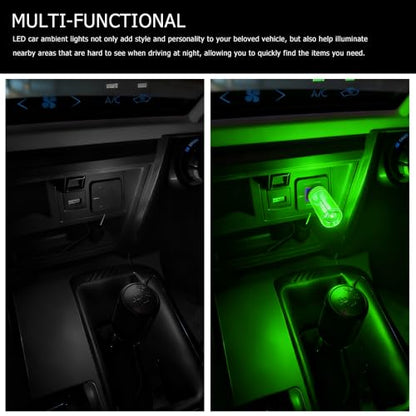Car Plug in USB Lights (Green)