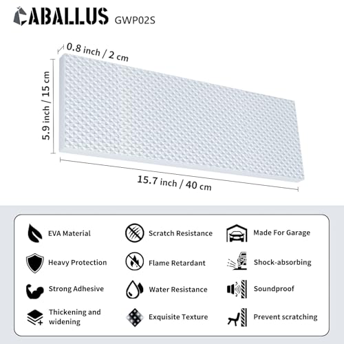 GWP02S Garage Wall Protector Car Door Protectors (2-Pack White)