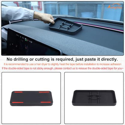 Center Console Dash Organizer Compatible with Tesla Model 3 2023 2024 Dashboard Table Tray Storage Box Dash Phone Holder Container Box Anti (Fit Tesla Model 3)