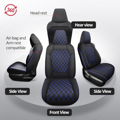 Car Seat Covers Full Set Fits for 2019 (Blue / 2019-2025 rav4(Not for Hybrid,Adventure&TRD-OFF))