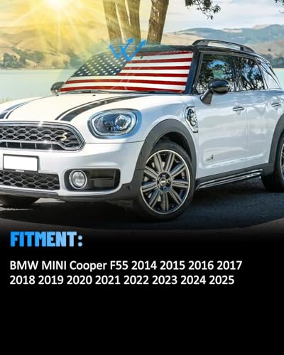 Windshield Sun Shade Compatible with Mini Cooper F55 2015 (for mini cooper F55 2015-2024 - 5 Layer-1)