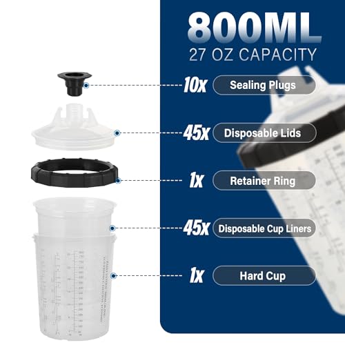 Disposable Paint Spary Gun Cups (800ml / 27oz)