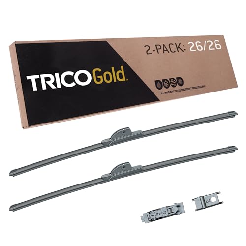 Gold 26" + 26" Premium Automotive Replacement Windshield Wiper Blades (26" + 26" Pair Pack / Premium)