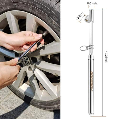 Dual Head Tire Pressure Gauge (Silver / 2 Pack)