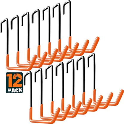 Rafter Hanger Large S Garage Hooks Bike Storage System Holder Organizer (Orange 12Pack)