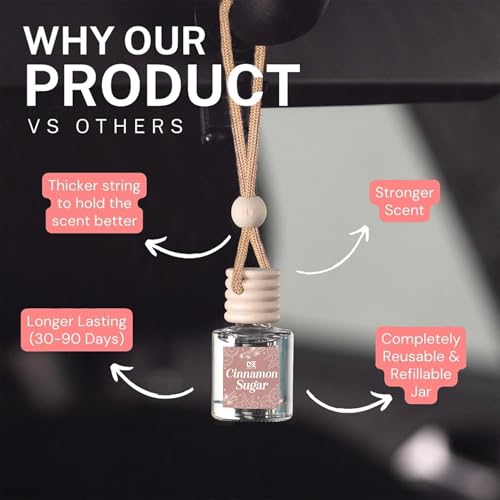 CANDECraftCo 2 Pack Hanging Car Air Freshener Diffuser for Essential Oils