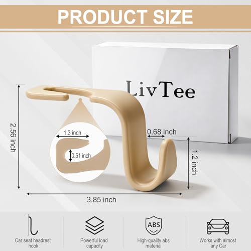 Car Seat Headrest Hook (Beige)