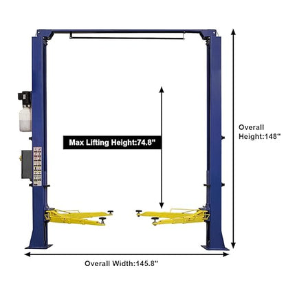 Car Lift 9 000lbs 2 Post Auto Lift Overhead Auto Truck Hoist for Home Garage (Overhead)