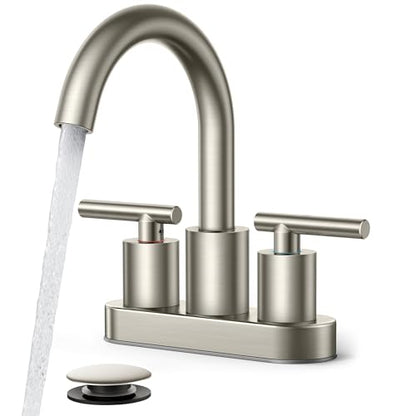 Brushed Nickel Bathroom Faucet 2 Hole (Stainless Steel)