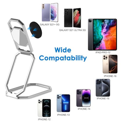 Phone Ring Holder Finger Kickstand (White Silver)