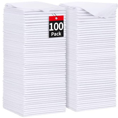 White Microfiber Cleaning Cloths (White / 100 Pack)