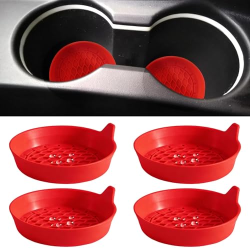 4 PCS Car Cup Coasters (Red*4pcs / No Diamonds)