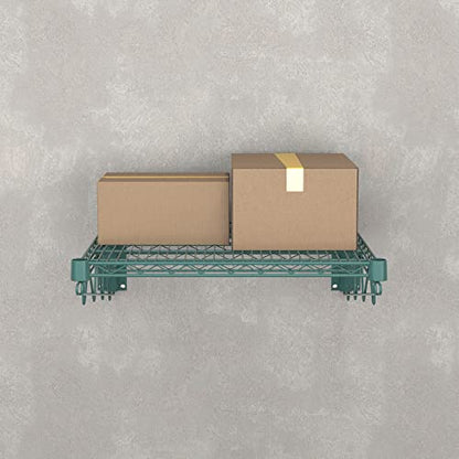 24" x 24" Green Epoxy Wire Wall Mount Shelf (Green / 24" x 24")