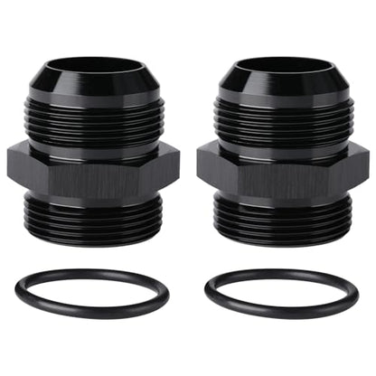20AN Male Flare to 20AN ORB O (20AN to 20AN ORB / Black - 2PCS)