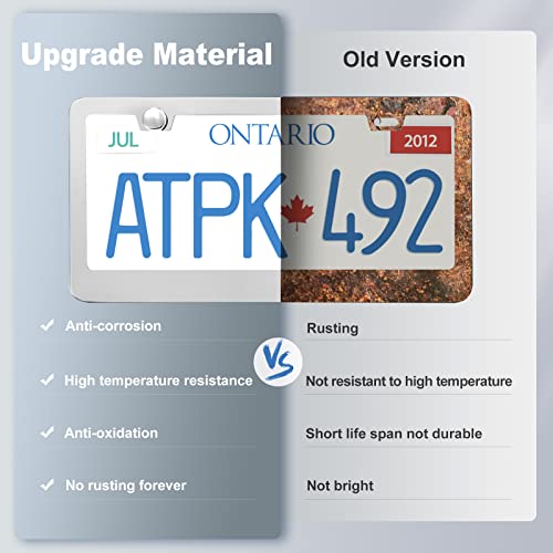 2 Pack License Plate Frames (Silver)