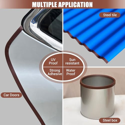 Rubber Edge Trim (Fit 1/16" - L20' / Brown)