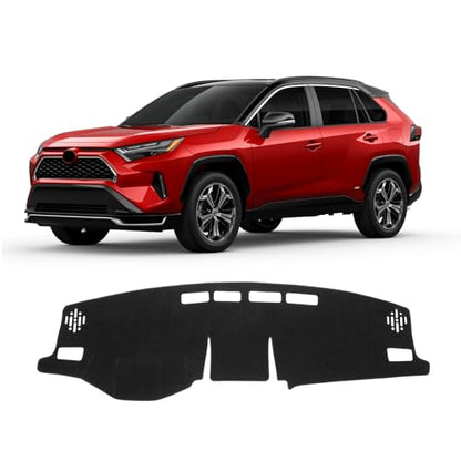 Custom Fit Dash Cover Compatible with Toyota RAV4 2019 (RAV4 19-25 without HUD(black))