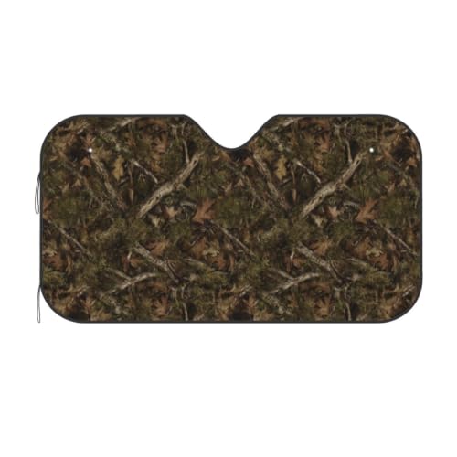 Camouflage Hunting Car Windshield Sunshade Front Window Sun Visor Protector Foldable Shield Cover for Truck SUV (White4 / Small)