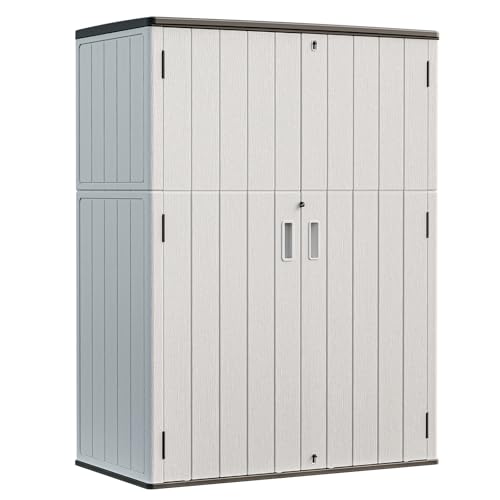 Outdoor Storage Shed 57 Cu.Ft (light gray / 57 Cu.ft)