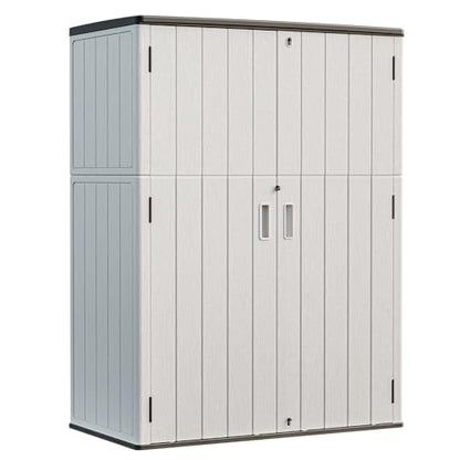 Outdoor Storage Shed 57 Cu.Ft (light gray / 57 Cu.ft)
