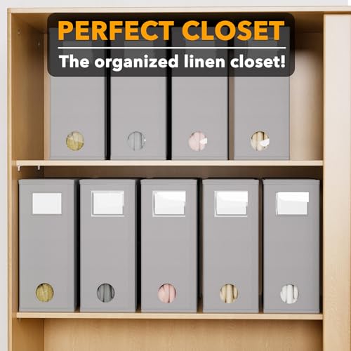 9 Pack Bed Sheet Organizers and Storage (9 pcs / Gray)