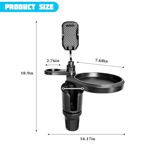Car Cup Holder Tray (Carbon Fiber)
