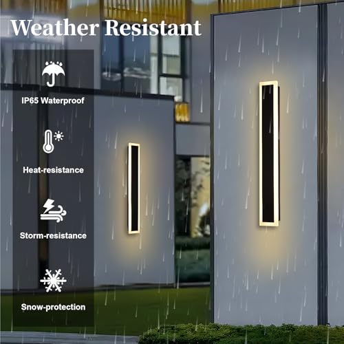 2 Pack Outdoor Wall Light for Porch (LED-2 Pack / 32 inch)