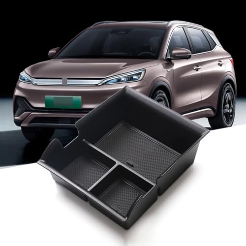 Car Center Console Armrest Box Glove Box Organizer Tray Secondary Storage Compatible for 2022 BYD Yuan Plus (Fits For 2022 BYD Yuan Plus)