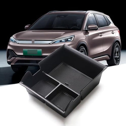 Car Center Console Armrest Box Glove Box Organizer Tray Secondary Storage Compatible for 2022 BYD Yuan Plus (Fits For 2022 BYD Yuan Plus)